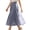 Light Gray, variant on Womens Casual Mesh Midi Skirt Pleated A Line Long Skirt with Elastic High Waist Layered Tulle Flared Hem for Daily Wear