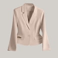 thumbnail image 2 of Pohista My Items Blazers for Women Casual Jackets Plus Size Ladies Solid Color Lapel Button Elegant Suit Jacket, 2 of 7