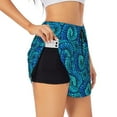thumbnail image 3 of Lsque Snake Printed Women's Running Shorts with Liner Pockets,Elastic Quick Dry Workout Athletic Gym Yoga Shorts,Womens High Waist Shorts-XX-Large, 3 of 9