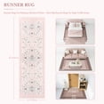 thumbnail image 6 of Wonnitar 2.5'x 8' Floral Runner Rug, Vintage Pink Washable Rug for Hallway & Kitchen, Soft Low Pile Non-Slip Carpet for Bedroom, Laundry Room, 6 of 10