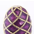 thumbnail image 3 of Egg Shaped Enamel Trinket Jewelry Storage Box Gold, 3 of 7