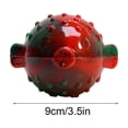 thumbnail image 3 of Christmas Dog Toy Indestructible High Elasticity Chew Ball Bone Shaped Dental Cleaning Interactive Training Toy for Small Medium Dogs Festive Red Green Gradient Pet Gift, 3 of 6