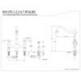thumbnail image 2 of Kingston Brass KS1278TALBS Tudor Bridge Kitchen Faucet with Brass Sprayer, Brushed Nickel, 2 of 2