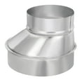 thumbnail image 1 of Uxcell 6" to 4" Eccentric Duct Reducer, 1Pcs Galvanized Iron Ducting Connector Round Air Duct Adapter Pipe Fitting, 1 of 5