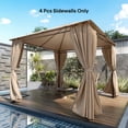 thumbnail image 2 of Outsunny 10' x 10' Universal Gazebo Curtains, 4 Panels, Khaki, 2 of 10
