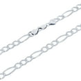 thumbnail image 5 of Nuragold 14k Real White Gold Solid Figaro Link 6.5mm Chain Necklace (20"-30") Italian Jewelry for Men, 5 of 9