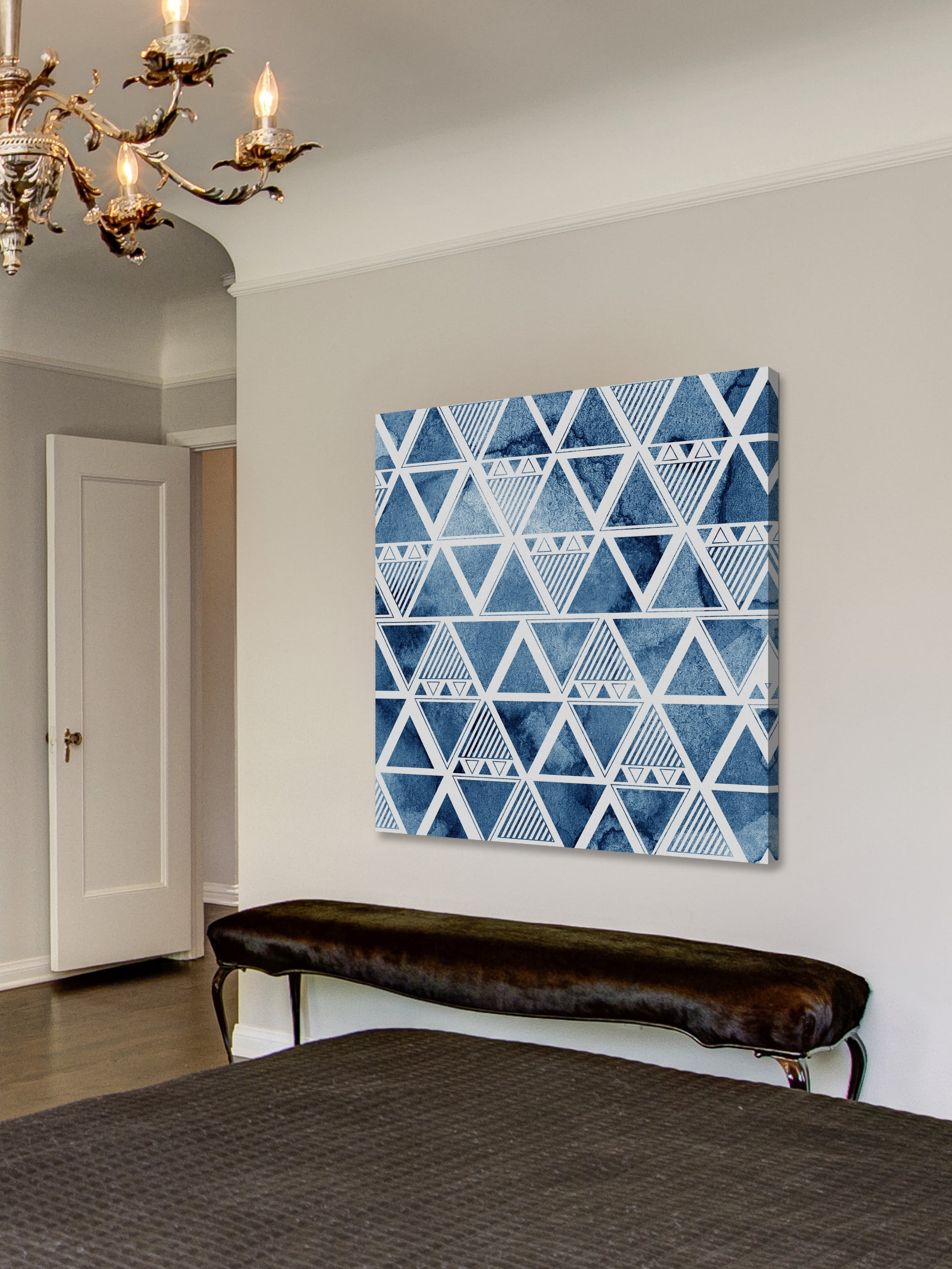 "Triangle Reflections" Painting Print on Wrapped Canvas