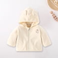 thumbnail image 3 of Hicidod Baby Fleece Jackets Cute Bear Ear Hooded Warm Kids Coats Fashion Jacket Fall Winter Zip Up Thick Toddler Jacket, 3 of 6