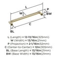 thumbnail image 5 of Amerock Balon 12 inch (305mm) Center-to-Center Golden Champagne Appliance Pull, 5 of 6