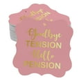 thumbnail image 1 of Inkdotpot Real Gold Foil Good Bye Tension Hello Pension Retirement Tags Favor Bracket Shape Hang Pack Of 50 Paper Tags, 1 of 7