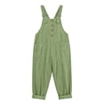 thumbnail image 5 of Bloomae Womens Casual Adjustable Bib Overalls Loose Fit One Piece Classic Cuffed Roll Hem Jumpsuits Vintage Cross Back Romper Pants with Pockets, 5 of 6