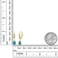 thumbnail image 6 of Gem Stone King 10K Yellow Gold London Blue Topaz and Lab Grown Diamond Earrings for Women | 1.95 Cttw | Gemstone November Birthstone | Pear Shape 8X5MM, 6 of 6