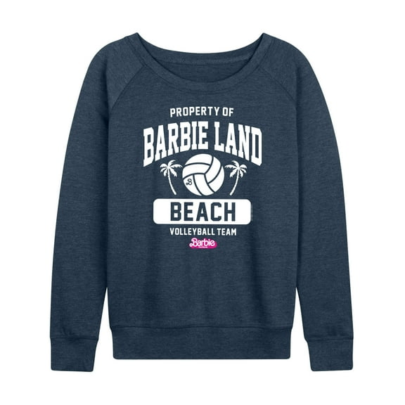 Barbie the Movie - Property of Barbie Land Beach Volleyball - Women's Lightweight French Terry Long Sleeve Shirt