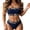 a-47Navy12, variant on Womens Chain Print Two Piece Bikini Set With Bandeau Mesh Trim Top High Waisted Bottoms For Summer Beach Wear Pool Parties Vacation Outings Navy XXL