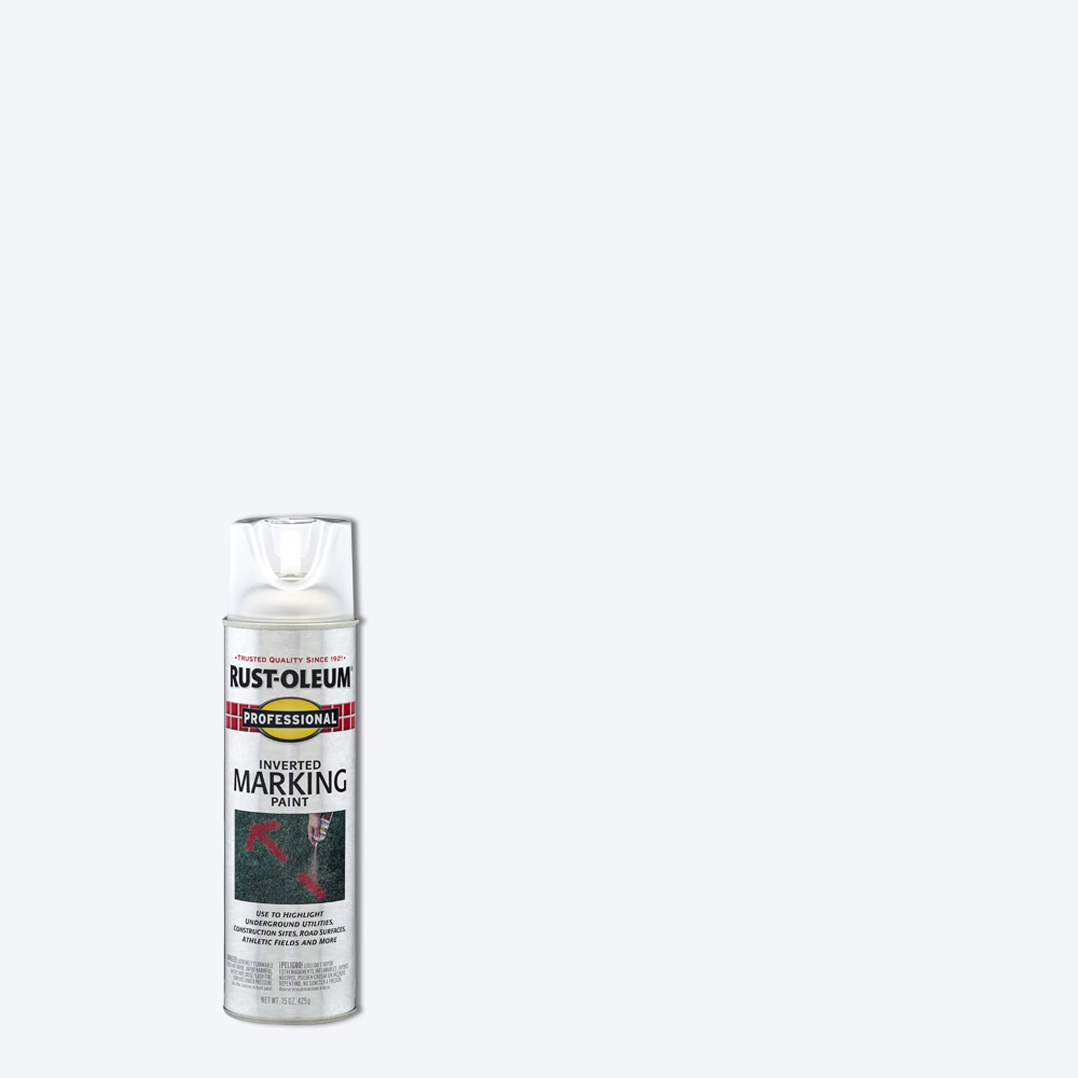 (2 pack) 6 Pack, Clear, Rust-Oleum Professional Inverted Marking Paint Spray-2596838, 15 oz