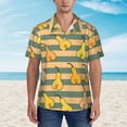 thumbnail image 5 of Random Pears Pattern Men's 3d Print Casual Button Down Shirts, Novelty Hawaiian Short Sleeves 2xl, 5 of 8