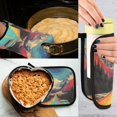 thumbnail image 5 of Yayeee Oven Mitts and Pot Holder Set of 2 Heat Resistant Kitchen Gloves Baking Hot Pad, Colorful Road, 5 of 5