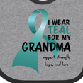 thumbnail image 4 of Inktastic I Wear Teal for My Grandma Boys or Girls Baby Bib, 4 of 4
