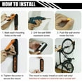 thumbnail image 2 of Remote Bike Rack Foldable Vertical Bike Rack, Wall Mounted Heavy Duty Bike Wall Hook Garage for Garage Shed Orange, 2 of 3