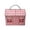 Pink, variant on Woven Rattan House Shaped Storage Basket with Lid and Folding Handle, Decorative Container for Picnics, Easter, and Home Organization
