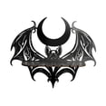 thumbnail image 2 of Wall Mounted Floating Display Shelf, Halloween Wall Decor, Wood Wall Decor, Goth Wall Decor, 12X5 in Bat and Crescent Moon Shaped Wooden Wall Display Rack for Spooky Accent, 2 of 5