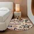 thumbnail image 2 of Round Rugs 5Ft, Farmhouse 4th of July Round Area Rug Washable Indoor Throw Carpet, American Country Star Rustic Soft Non Slip Circle Rug for Cabinet Bathroom Home Decor Aesthetic, 2 of 8