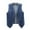 Dark blue, variant on Denim Sleeveless Vest - Women's Casual Pocketed Jacket, Loose Fit Layering Piece | Baberdicy | Women Autumn Solid Color with Pocket Loose Casual Sleeveless (Blue | 3XL)