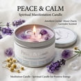 thumbnail image 3 of EVODUCK Peace & Calm Manifestation Candle, Lavender & Chamomile, Amethyst Crystal, 1-Wick Meditation Soy Wax, 3oz, 3 of 12