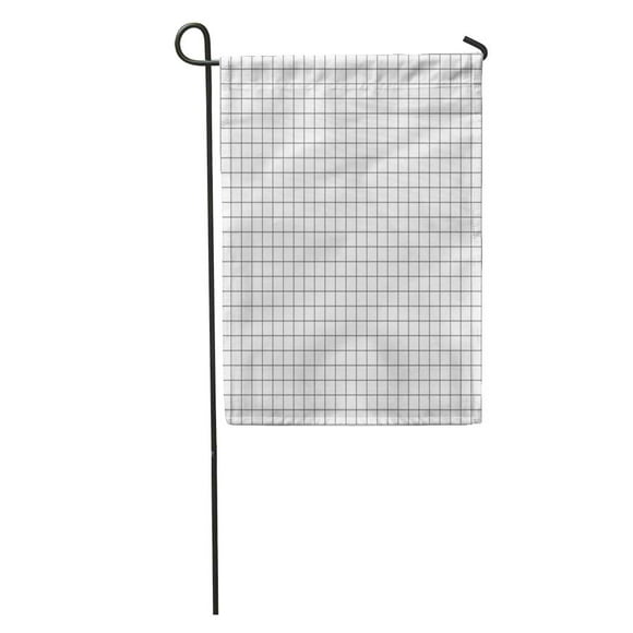 POGLIP Blue Grid Graph Pattern Line Blueprint Mathematics Blank Garden Flag Decorative Flag House Banner 12x18 inch