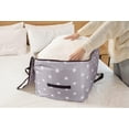 thumbnail image 4 of Bolsa grande de 100 l para guardar ropa debajo de la cama, con cremallera y resistente a la humedad (estrella gris), 4 of 5