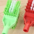 thumbnail image 2 of Raindrops Double Sided Toilet Brush Set with Long Handle for Cleaning Use in Bathroom Red Plastic 2pcs, 2 of 8