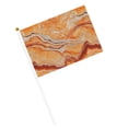 thumbnail image 3 of Handheld Flag Double-Sided Hand Waving Flag 8.2×5.5in Used For Team Activities Or Decoration In Decorative Places Orangered Marble_4 Ten Piece, 3 of 8