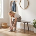 thumbnail image 4 of Gymax 43'' Solid Wood Farmhouse Dining Bench w/Rubber Wood Legs for Living Room Kitchen, 4 of 10