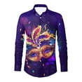 thumbnail image 4 of ChaoLingNeng Mens Party Shirt Red,Men Casual Long Sleeve Autumn Winter Carnival 3D Printed Shirts Fashion Top Blouse Shirts,Carnival Printed Fashion Blouse, 4 of 5