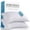 White, variant on COOKEY Cooling Curved Pillows Queen Size Set of 2–Adjustable Shredded Memory Foam Side Sleeper Pillow for Neck & Shoulder Pain Relief,20"x30"