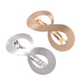 thumbnail image 5 of Metal Hair Barrettes Silver 2Pcs 3.14X1.49X0.79 Inch, 5 of 5
