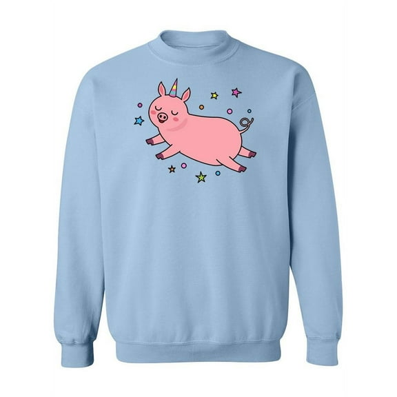 Adorable Unicorn Pig Sweatshirt Women -Image by Shutterstock, Female Large