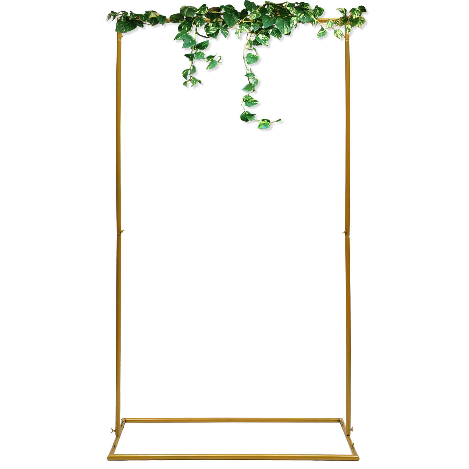 Gold Rectangle Arch Stand, Wedding Arch Backdrop Stand Metal Flower Frame Party Decor