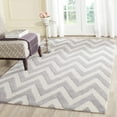 thumbnail image 3 of SAFAVIEH Cambridge Kaitlyn Zig Zag Stripes Wool Runner Rug, Silver/Ivory, 2'6" x 18', 3 of 10