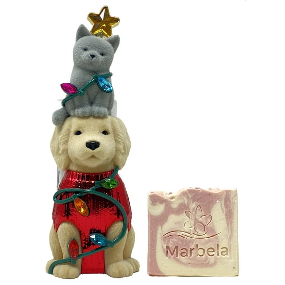 Bath & Body Works Kitten And Puppy In Lights Wallflowers Fragrance Plug With a Himalayan Salts Springs Sample Soap.