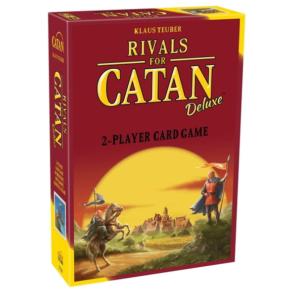 Rivals for CATAN Jeu de Cartes Édition DELUXE - Construire, Échanger et Conquérir avec des Composants Améliorés! Jeu Familial pour Enfants et Adultes, 10+, 2 Joueurs, 45-60 Minutes de Jeu