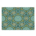 thumbnail image 2 of Boho Cutting Board, Boho Pattern with Odd Geometric Triangles Shapes Oriental Art Print, Decorative Tempered Glass Cutting and Serving Board, Large Size, Blue Yellow, by Ambesonne, 2 of 5