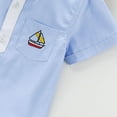 thumbnail image 6 of Boys' Short Sleeve Cotton Polo Shirt with Sailboat Embroidery, 100% Soft Breathable Fabric for Kids, Sizes 3T-14, Light Blue,Size 5-6 T, 6 of 7