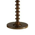 thumbnail image 3 of 17 Inch Round Wood Side Table, Turned Support, Walnut Brown- Saltoro Sherpi, 3 of 5