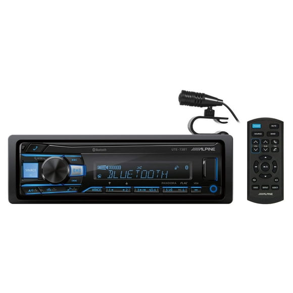 Alpine Ute-73Bt Receptor De Coche Bluetooth Avanzado De Medios Digitales Con Aux/Usb+Control Remoto