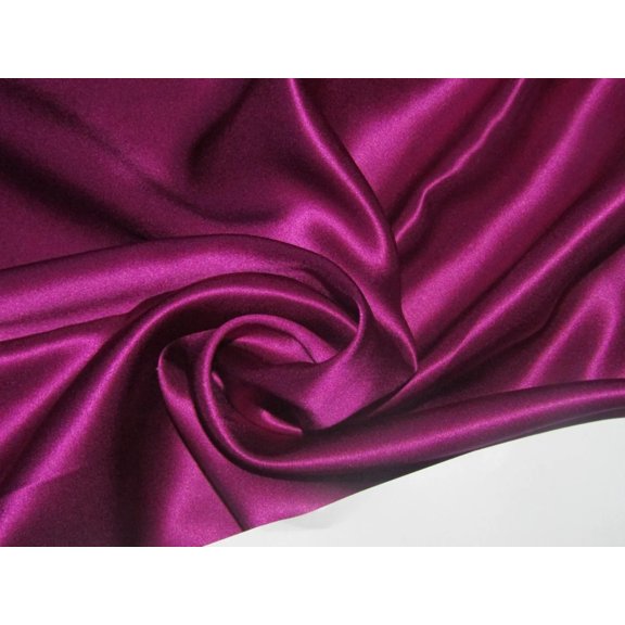 100% Silk Satin fabric 44" wide purple 80 gms
