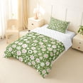 thumbnail image 2 of Erosebridal Cute Daisy Floral Full Size Comforter Sets for Girls, Green Bedding Sets, Reversible 3pcs, 1 Comforter and 2 Pillowcases, 2 of 6