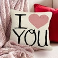 thumbnail image 6 of YUNAFFT I Love You More Pillow Love Pillow Cover Decorative Pillow with Letters Home Living Room Throw Pillow Covers Quote Pillows for Couples Valentines Day Decor Cushion Case for Sofa Couch, 6 of 6