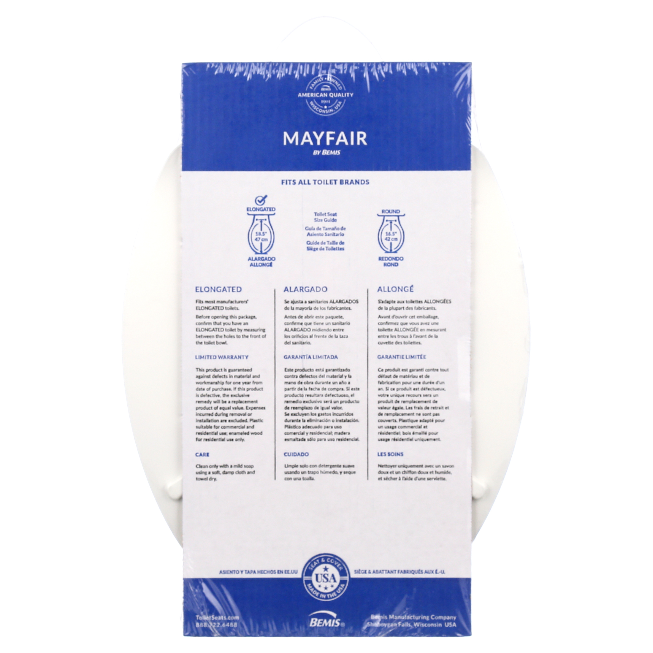 Mayfair Edgewater Elongated Wood Toilet Seat photo 7