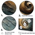 thumbnail image 3 of Designart "Vortex Of Whirling Wisdom In Bronze" Abstract Spirals Picture Framed Canvas Wall Art, 3 of 5